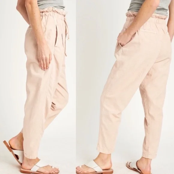 Free People Women’s Misty Rose Margate Pleated Trousers Pants Size M - Picture 3 of 9